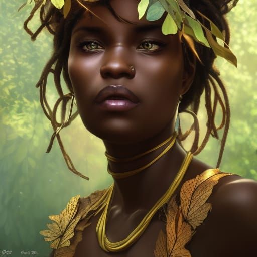 Mother Nature Portrait in Hyperdetailed Style