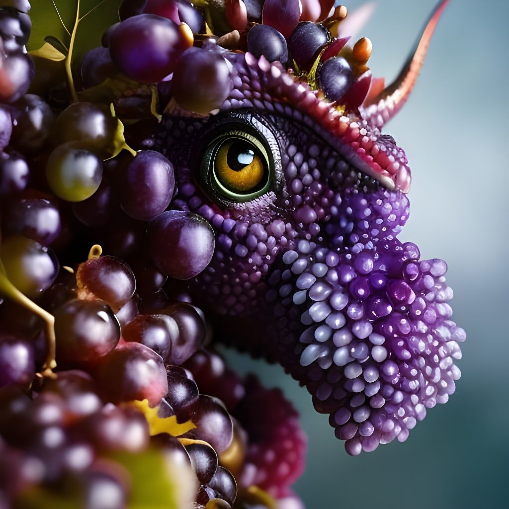 Grape Dragon Fantasycore Artwork in 8K