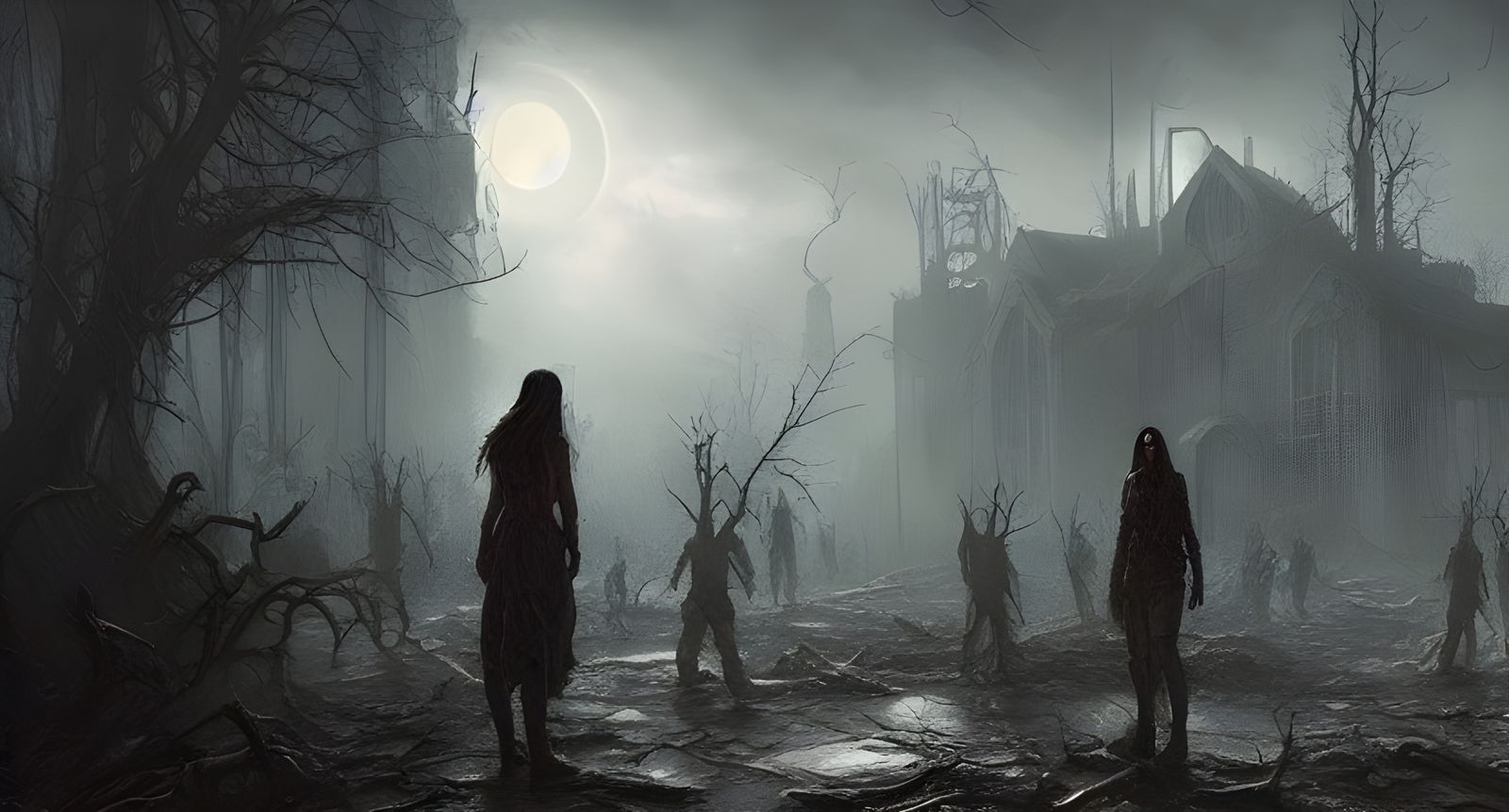 Dark Post-Apocalyptic World Ruined by Lovecraftian God