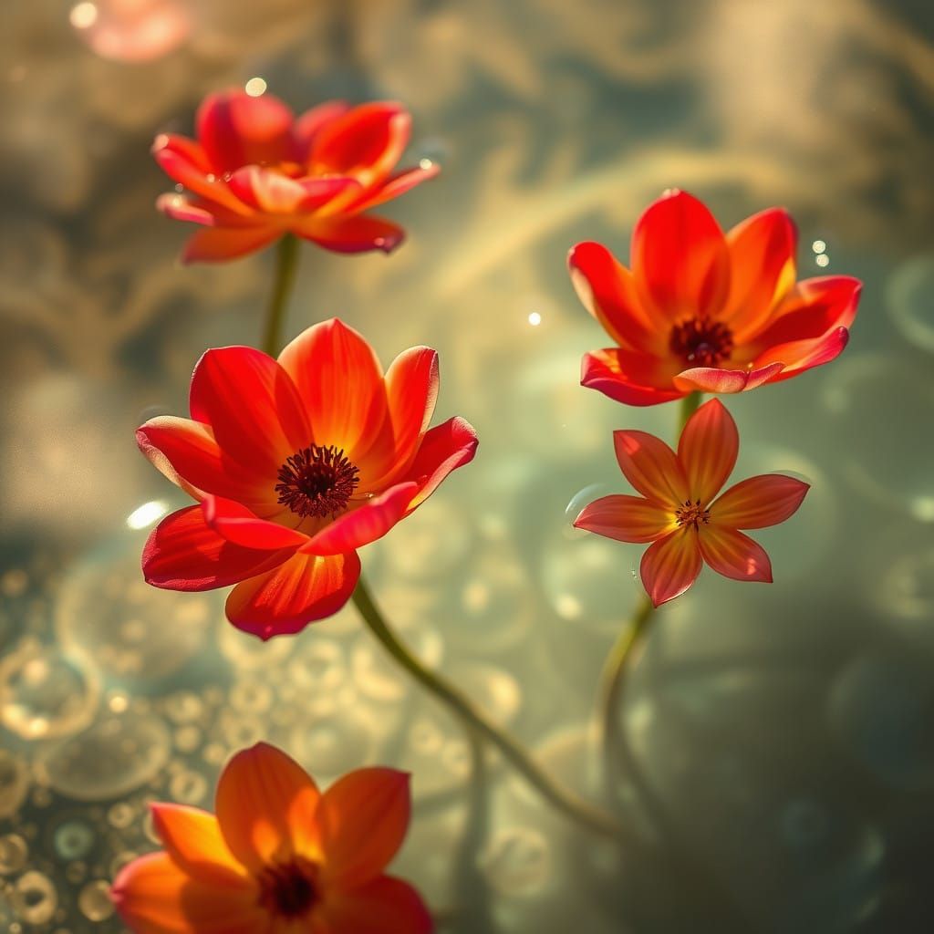 Blooming Oasis in Crystal Depths