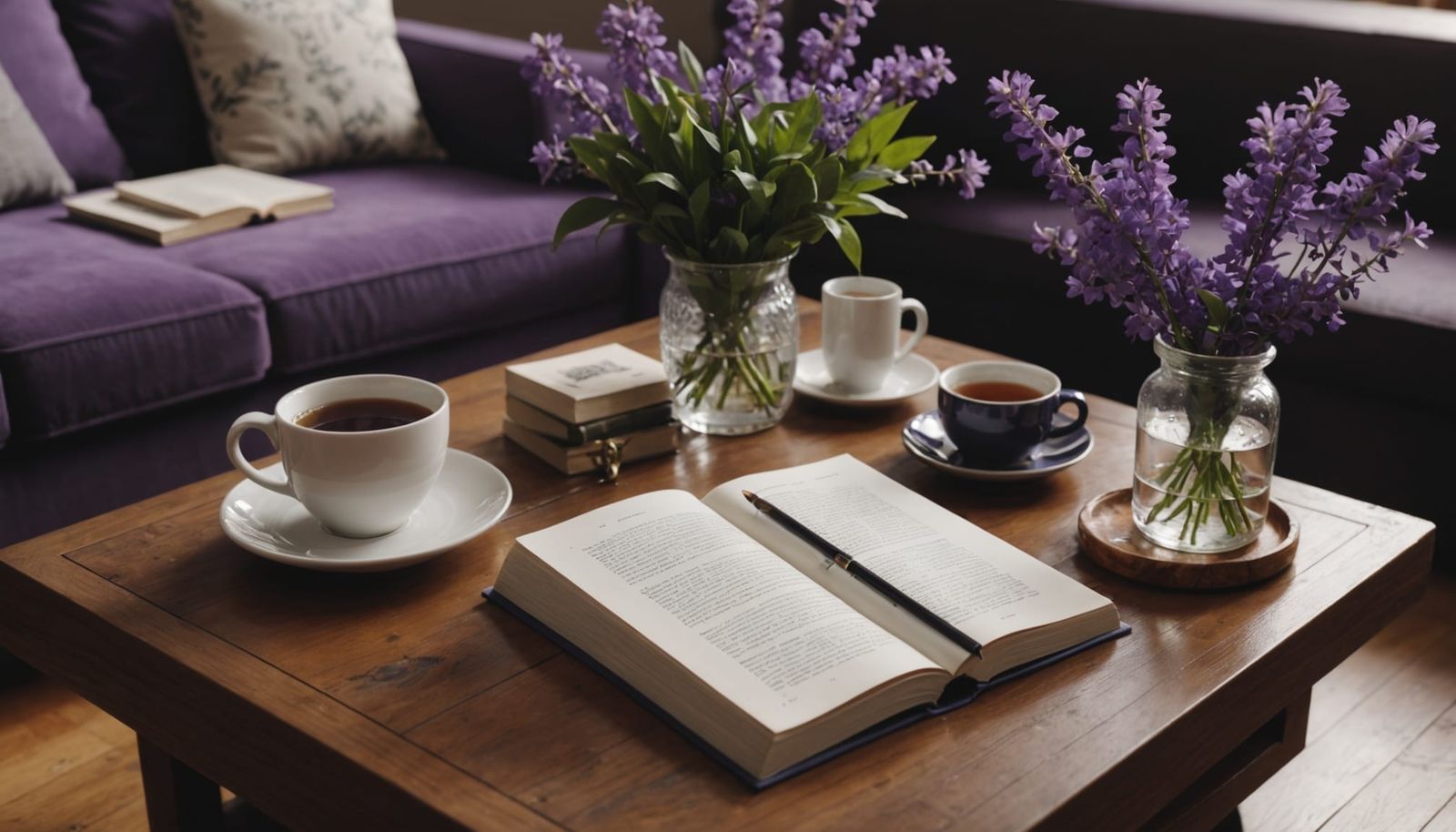Book and Flowers in Elegant Hyperdetailed Setting