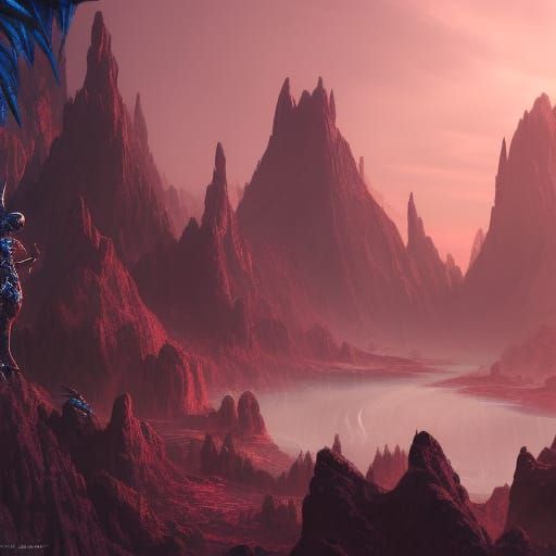Fantastical Shadow Dimension: Detailed Matte Painting