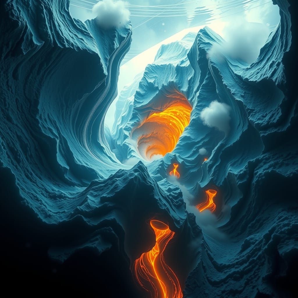 Ancient Underwater Glacier Awakens with Primordial Fire