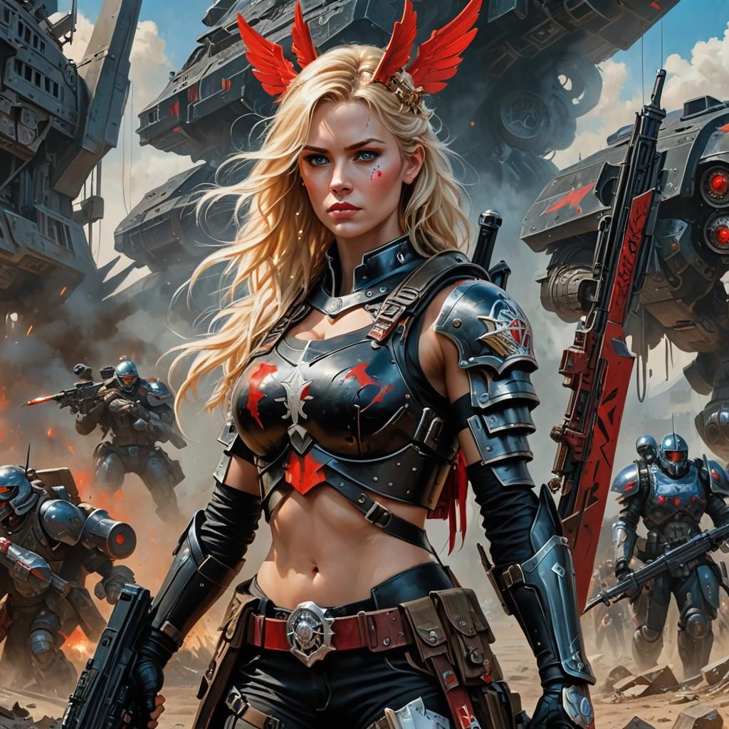 Post-Apocalyptic Valkyrie Leads Troops to Victory