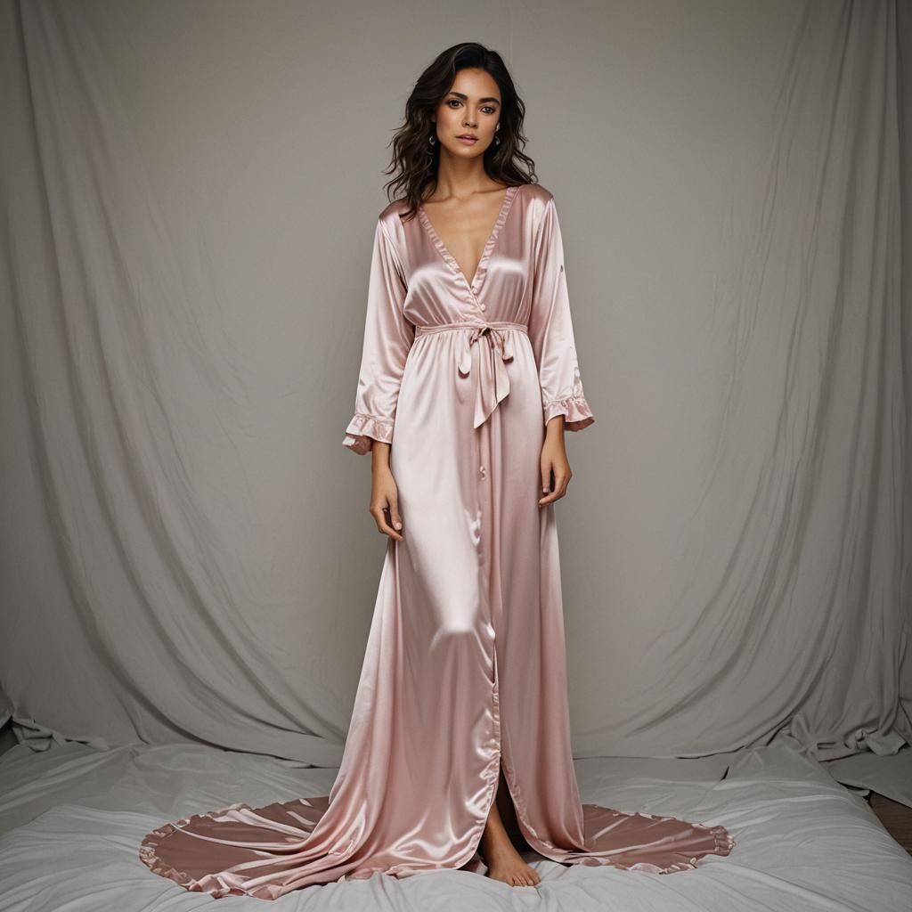Satin robe