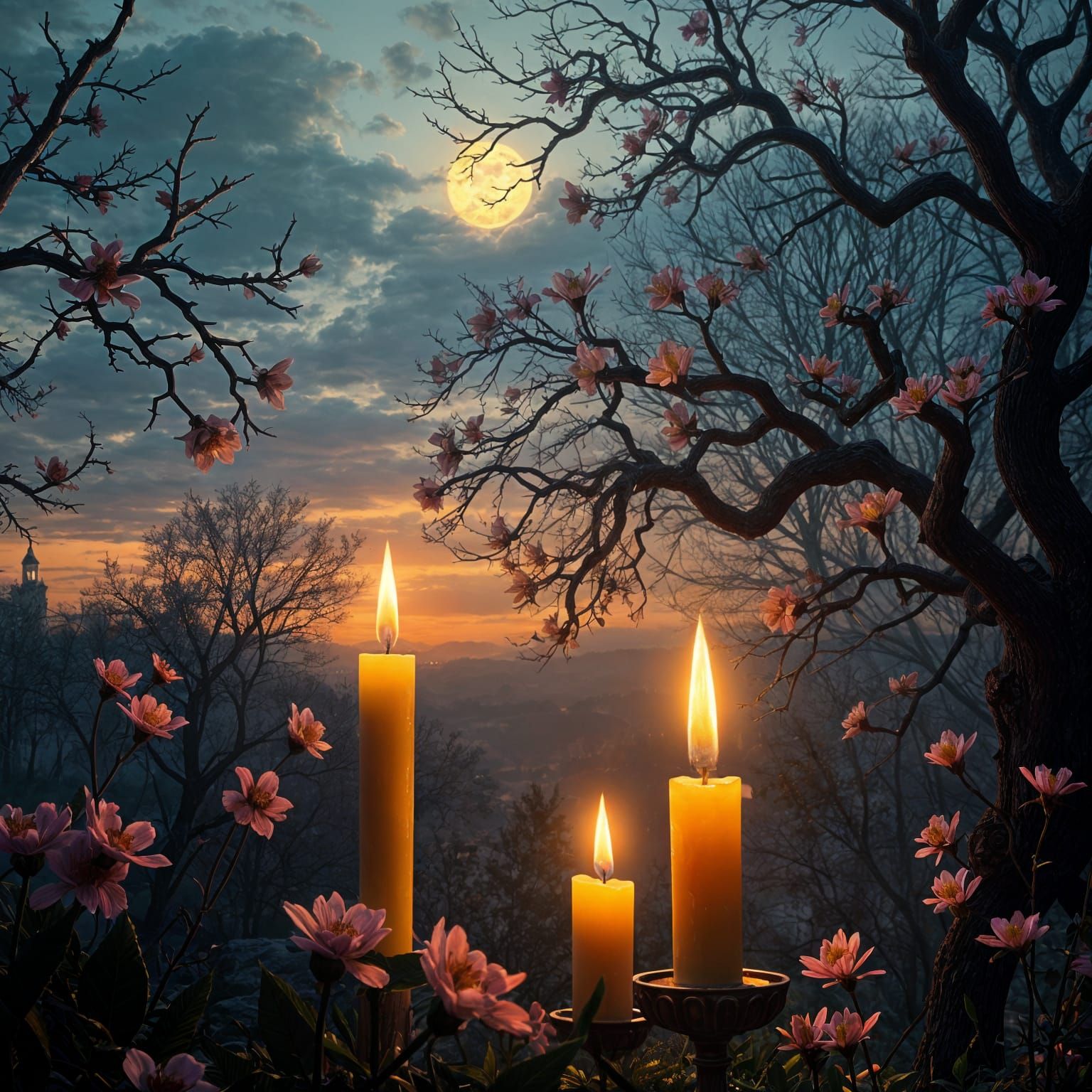 Softly Illuminated Spring Fantasy in Vivid Color