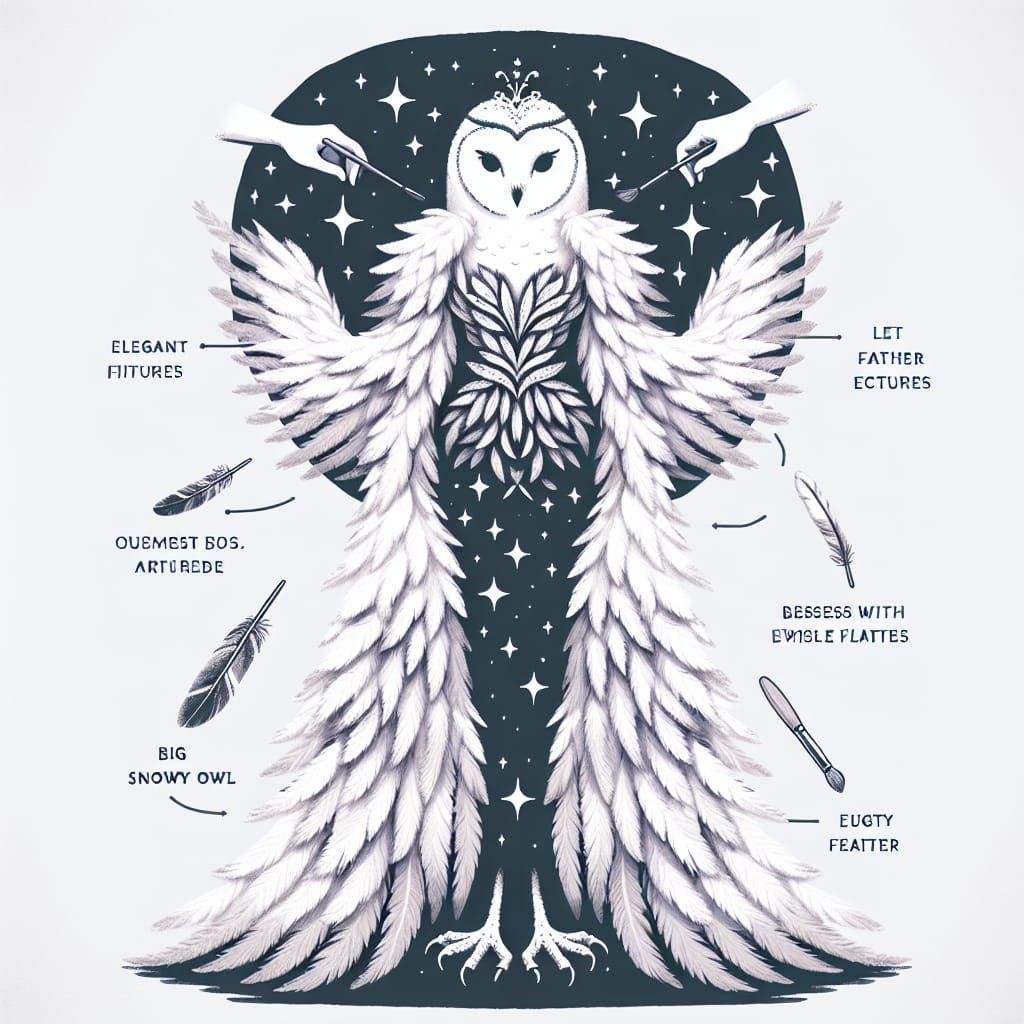 Majestic Owl-Clad Figure with Starlight Sparkle