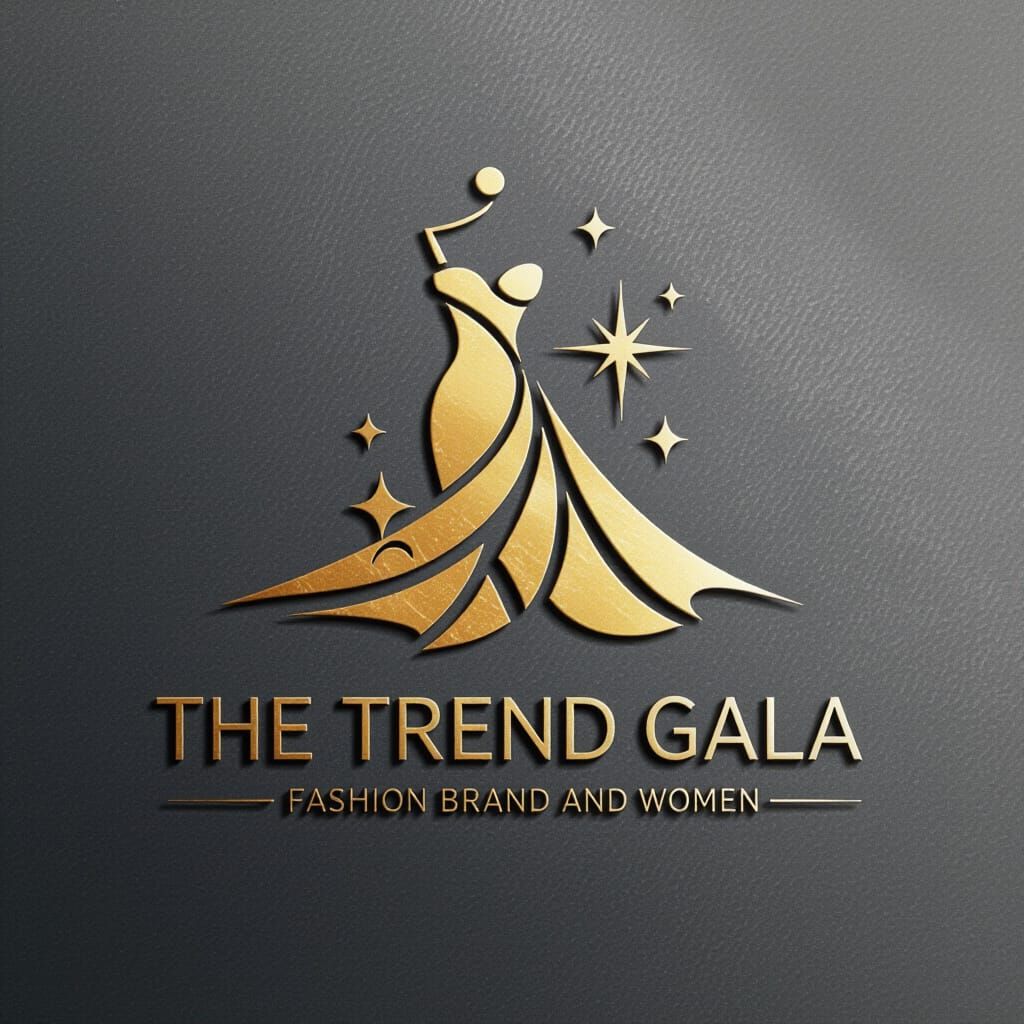 The Trend Gala Fashion Brand Logo in Gold and Charcoal