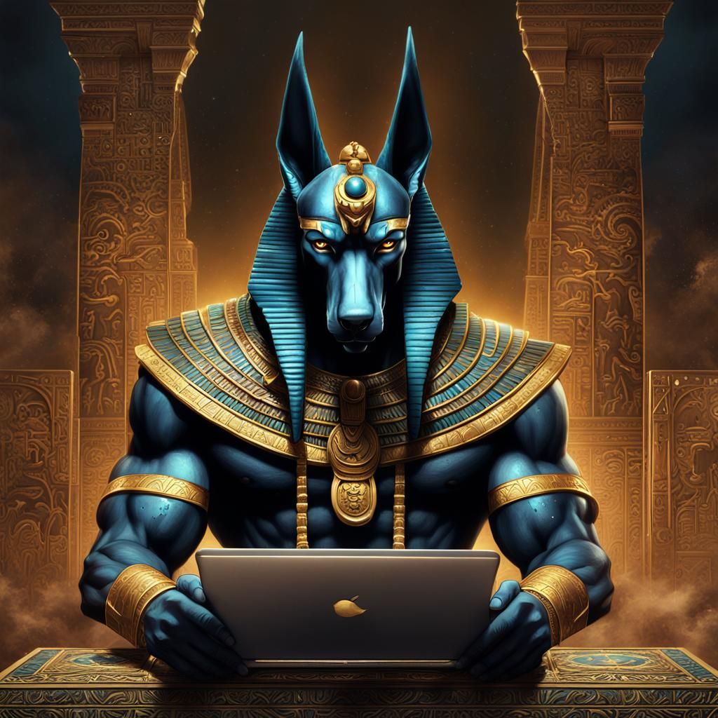 Anubis: Ancient Egyptian God on Macbook
