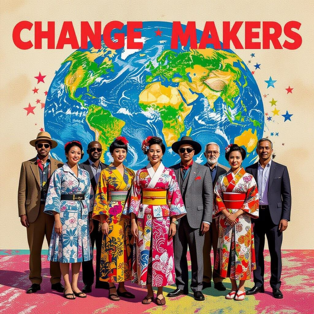 Diverse Change-Makers Collage in Bold Artistic Styles