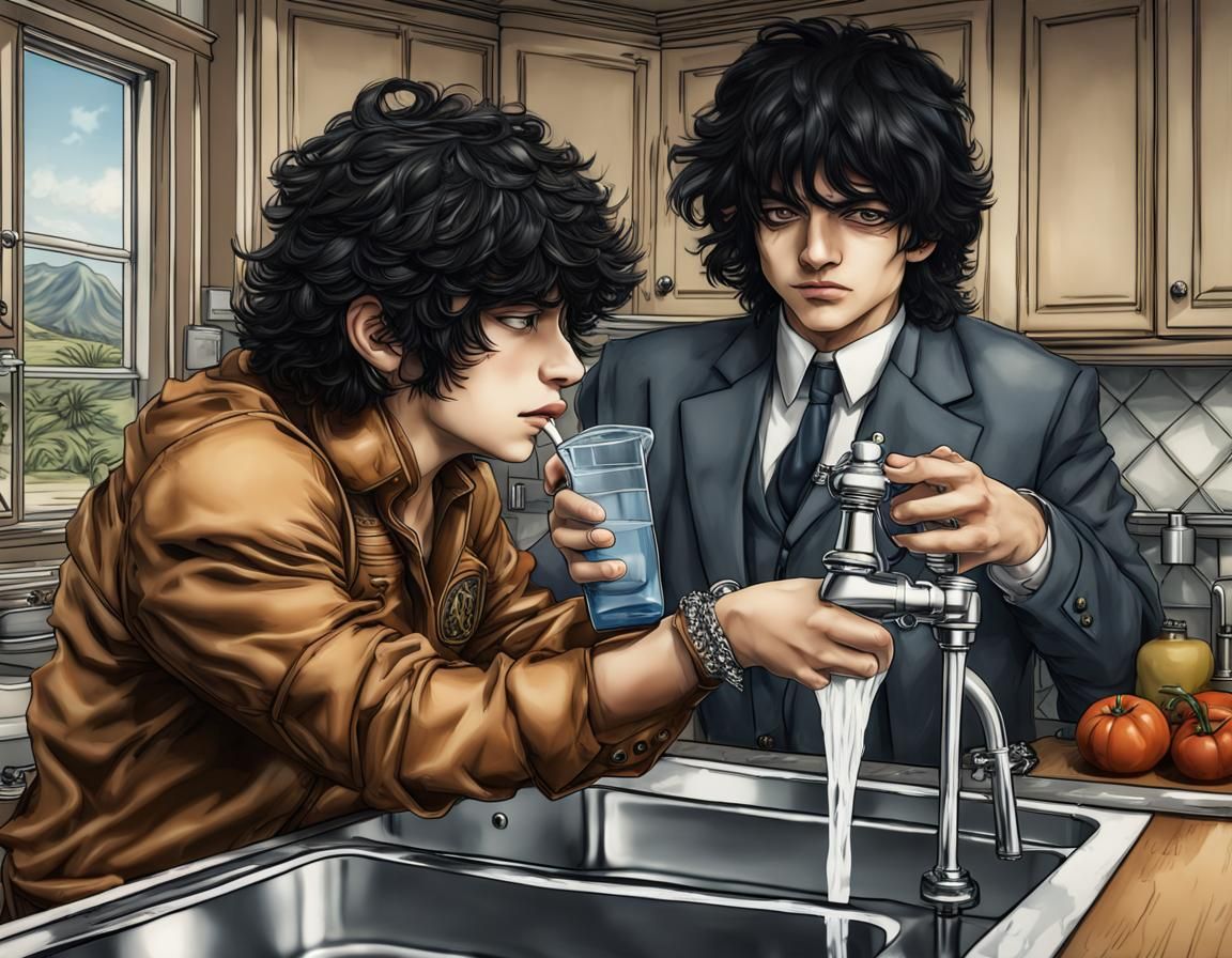 Maradona and L Lawliet Hydrate in Hyperrealism