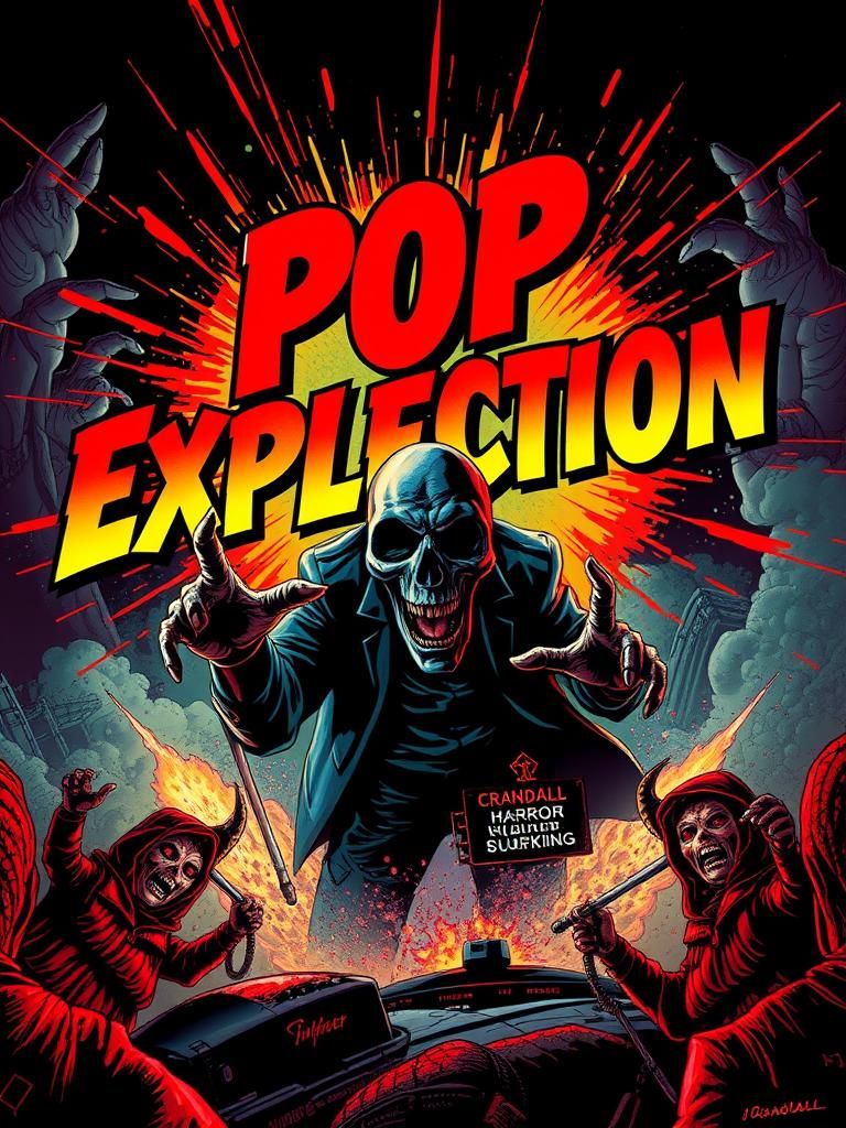 Vibrant Horror Suspense Explosion