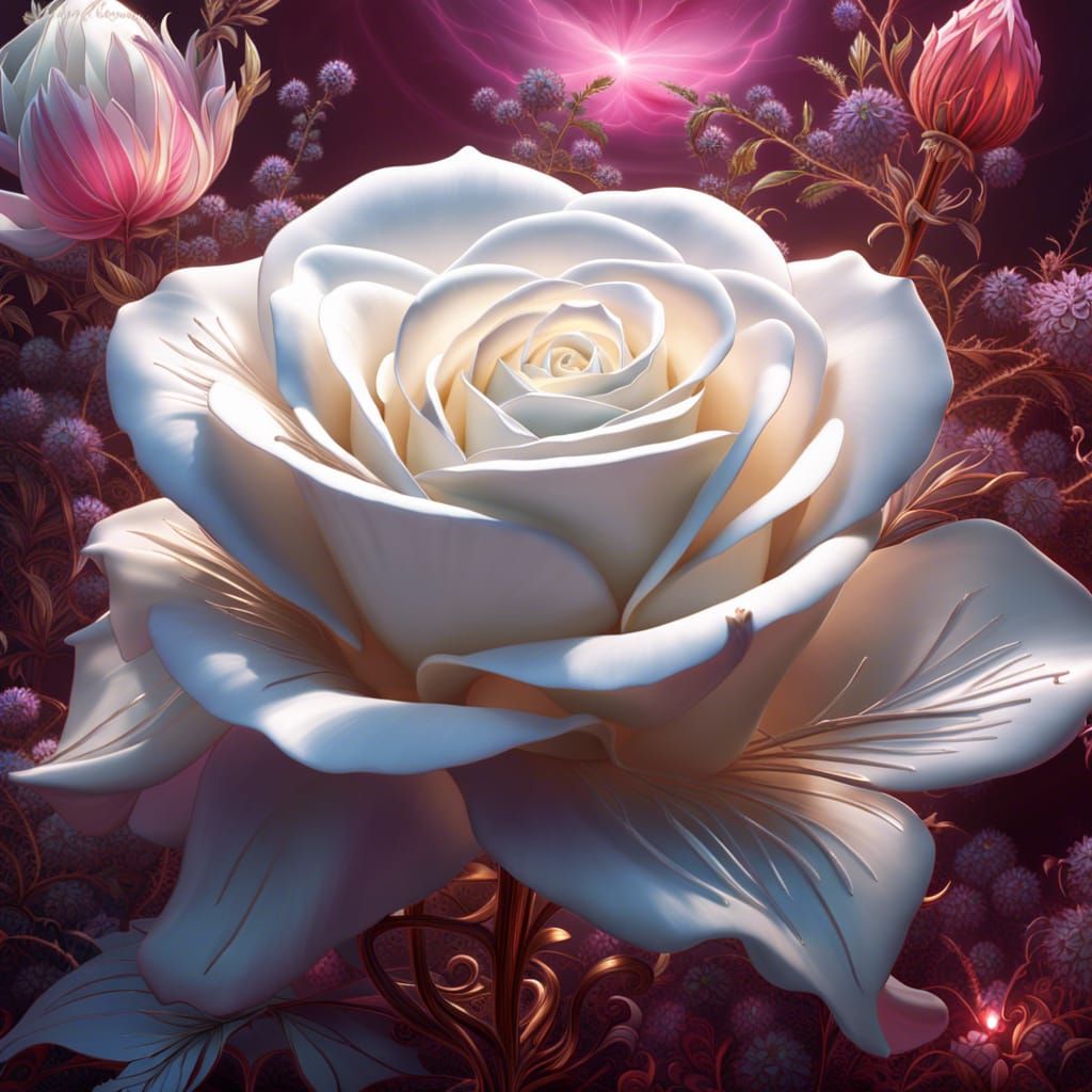 Heavenly White Astral Rose Concept Art