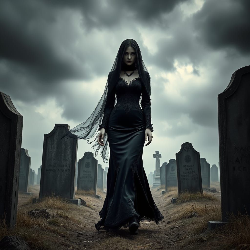 She visits my grave when the night winds wail