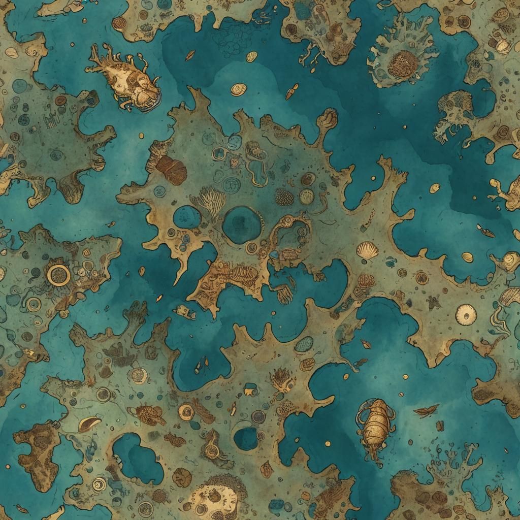 Ancient Ocean Floor: AI Interpretation