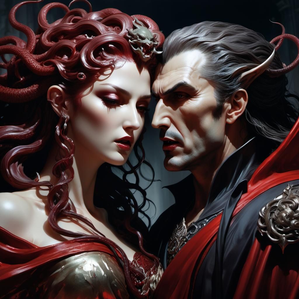 Medusa and Dracula: A Vampire's Embrace