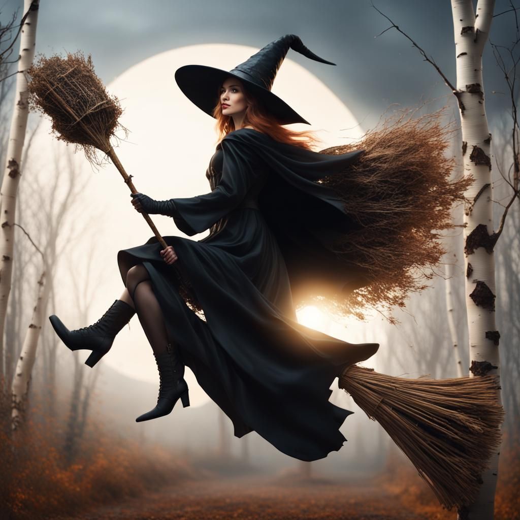 a witch in a sorcerer's hat