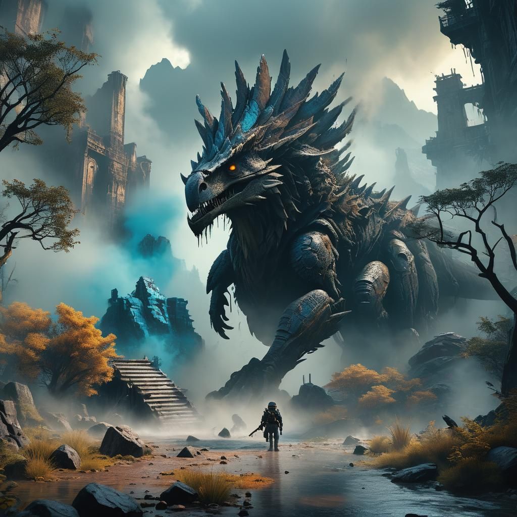 Dramatic Matte Painting of a Fantastical Scene