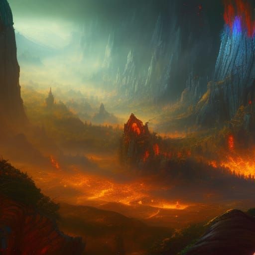 Fantastical Firestar Concept Art in Deep Color