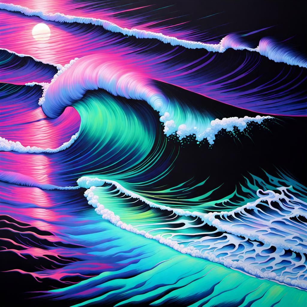 Electric Beach Break in Neon Splash