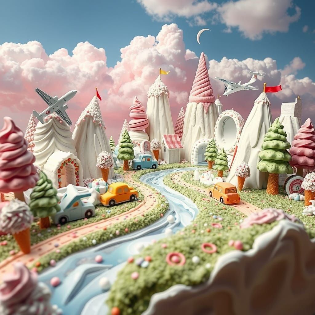 Ice Cream Wonderland: A Dreamy AI Creation