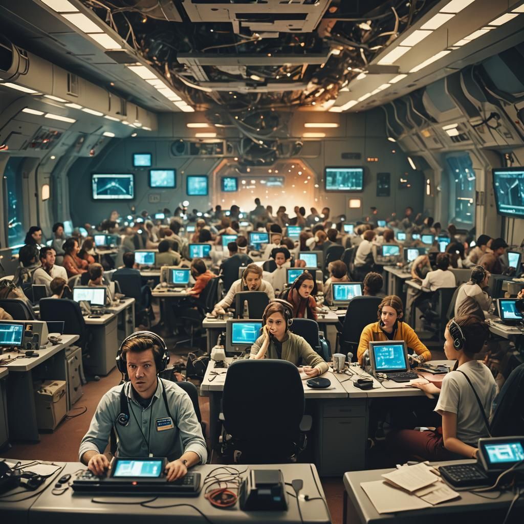 Space Station Panic as Rocketship Crashes: Photorealistic Fi...