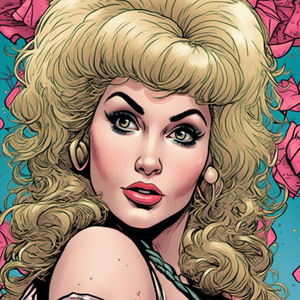 Dolly Parton Inspired Comic Book Art
