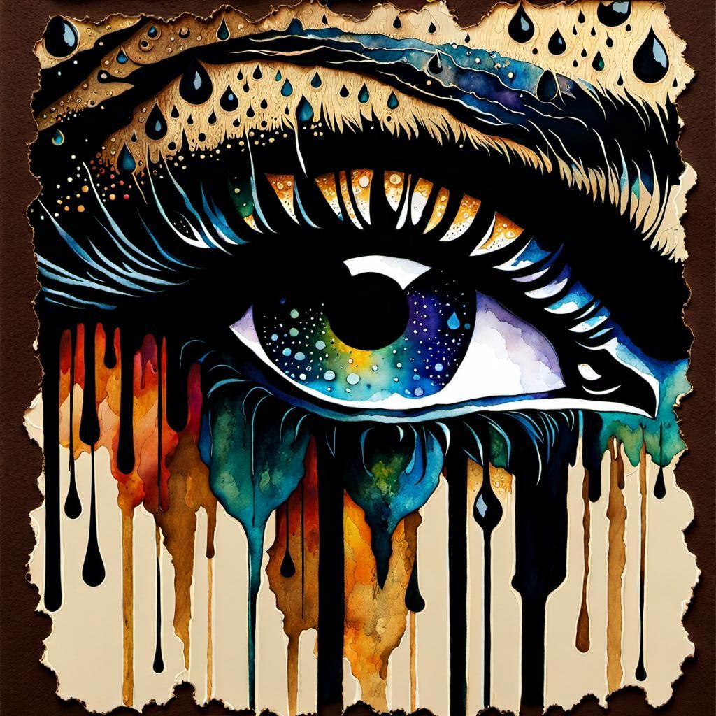 Magnetic Vision: Raindrops in Watercolor