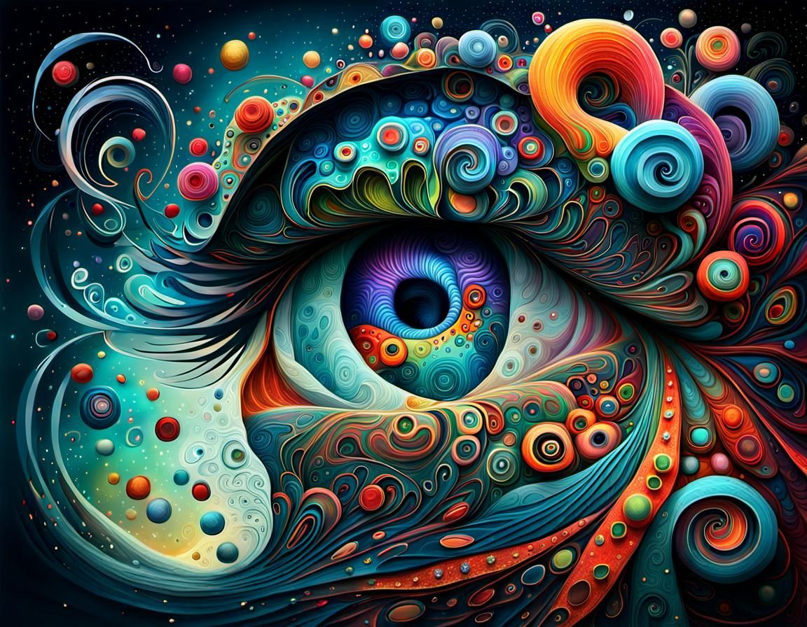 Abstract Digital Art: Digital Consciousness with Bokeh