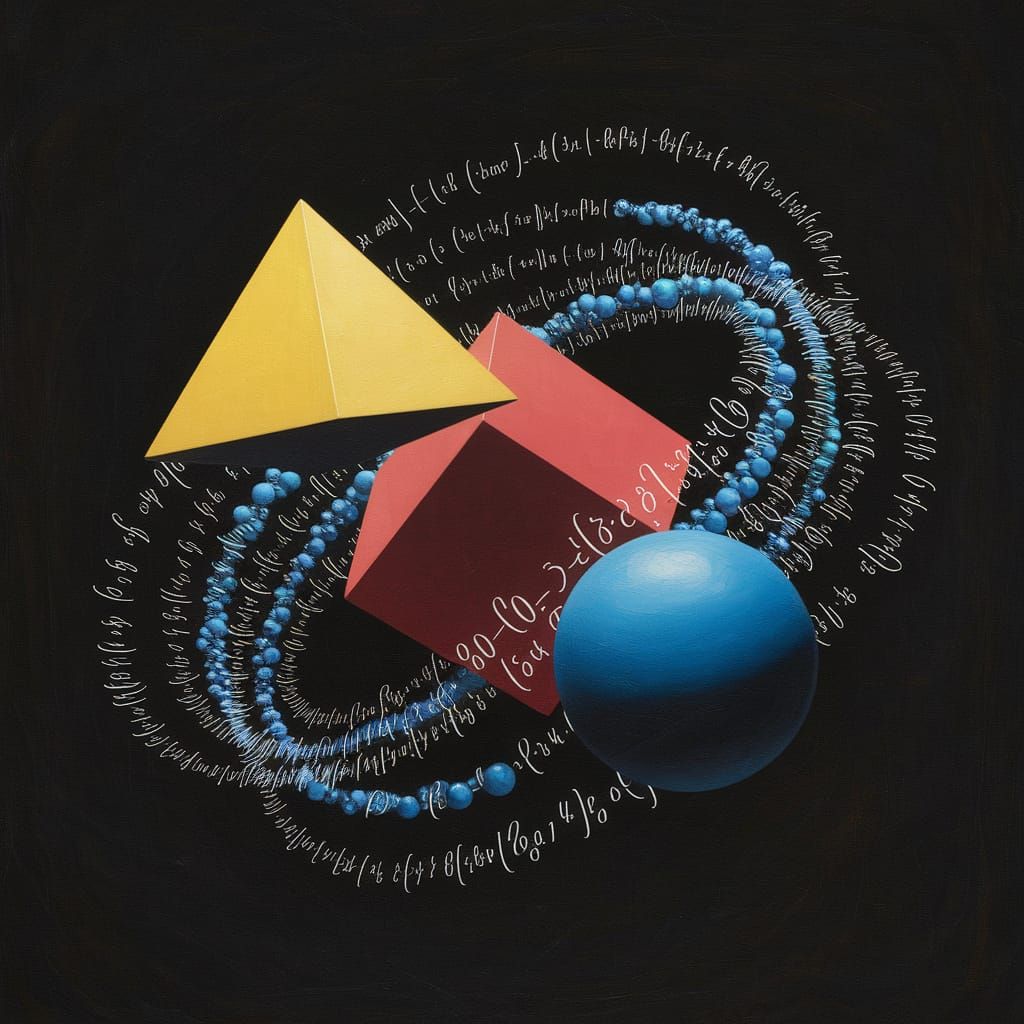 Vibrant Geometric Forms in Mystical Equations