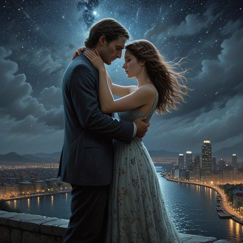 Star-Crossed Lovers Under the Celestial Night