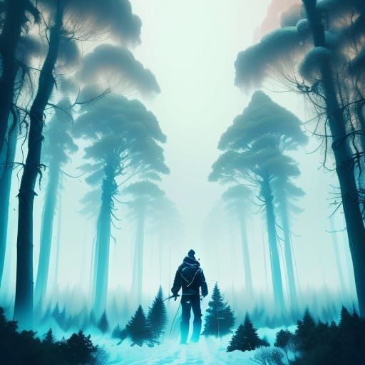 Epic Snowboarder Unleashes Meteor in Vibrant, Fantastical La...