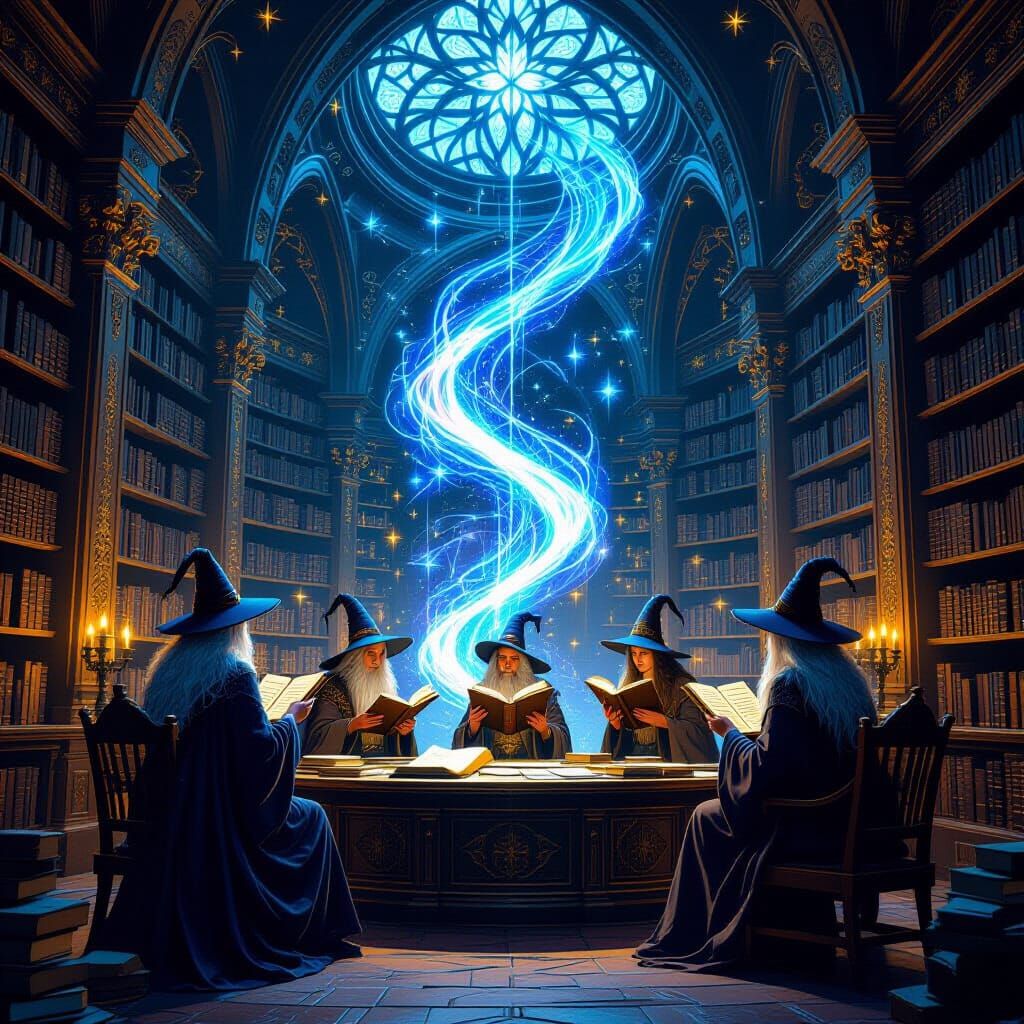Enchanted Library: A Dark Fantasy Concept Art