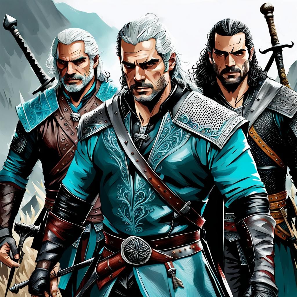 Geralt and Jaskier: A Quilling Fantasy