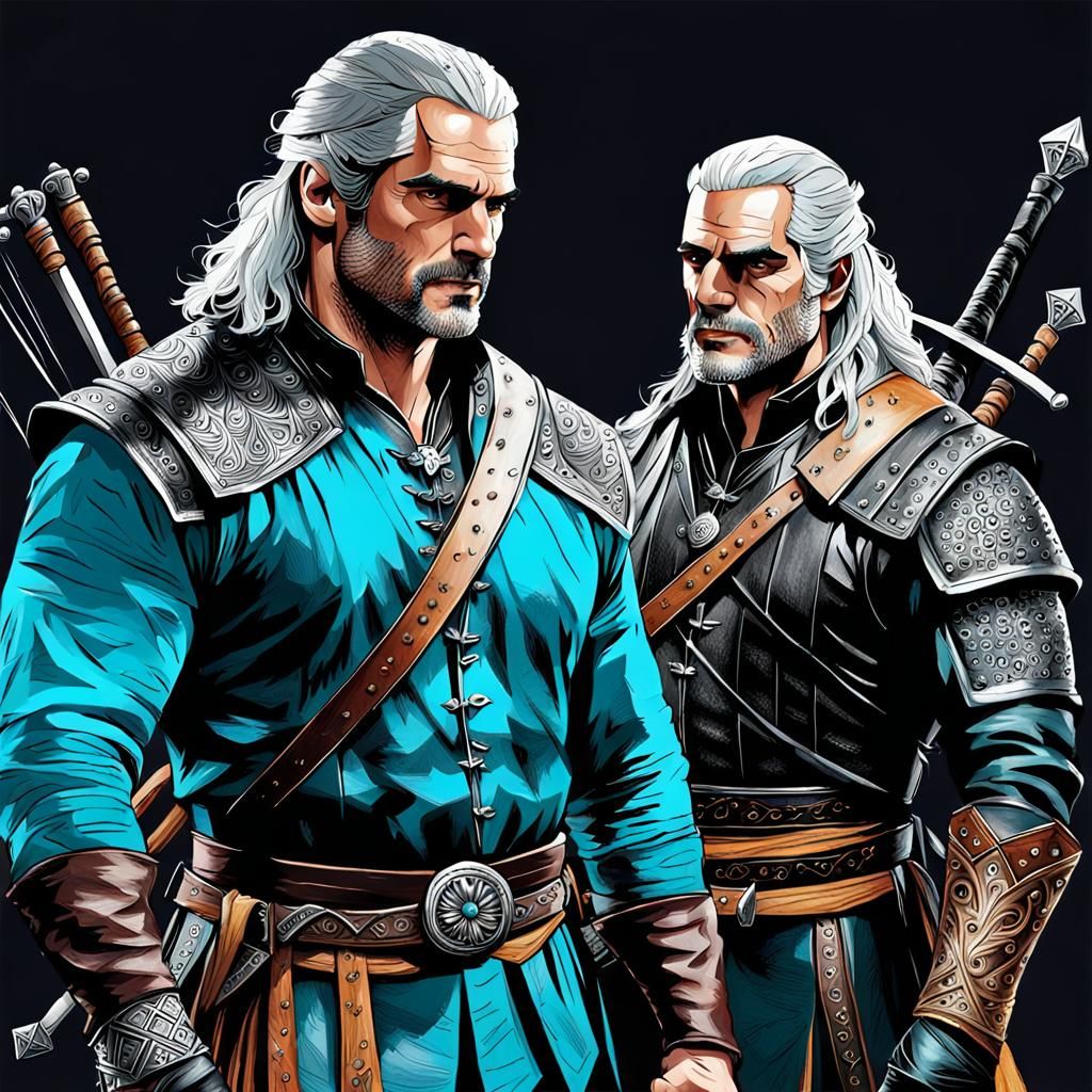 Geralt and Jaskier: Quilling Medieval Lovers