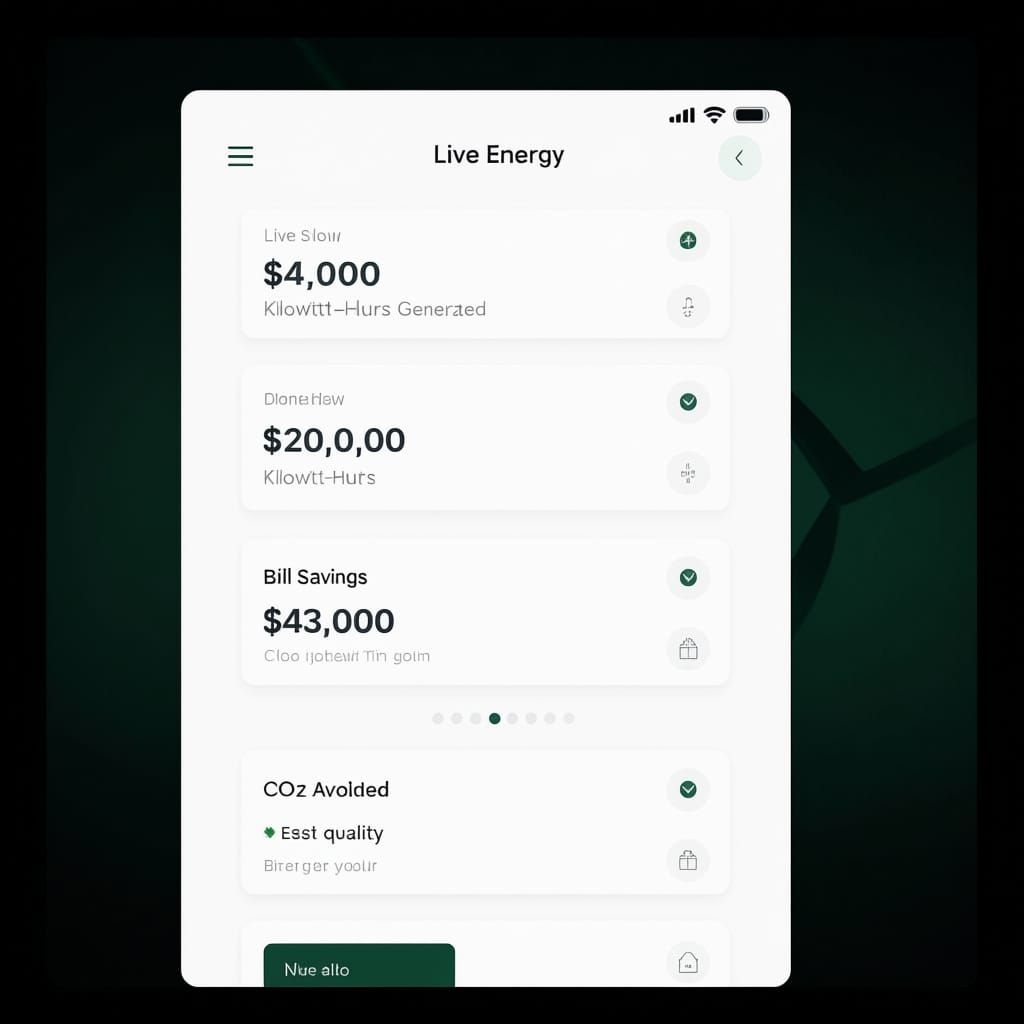 Modern Energy App UI Design with Data Visualization