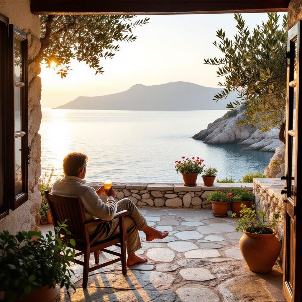 Serene Morning in Sissi, Greece: Seaside Home