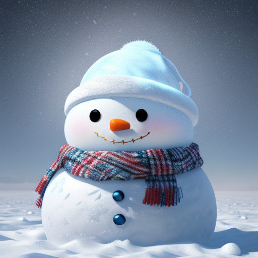 Frosty in Winter Wonderland, Rendered in Hyperrealistic Conc...
