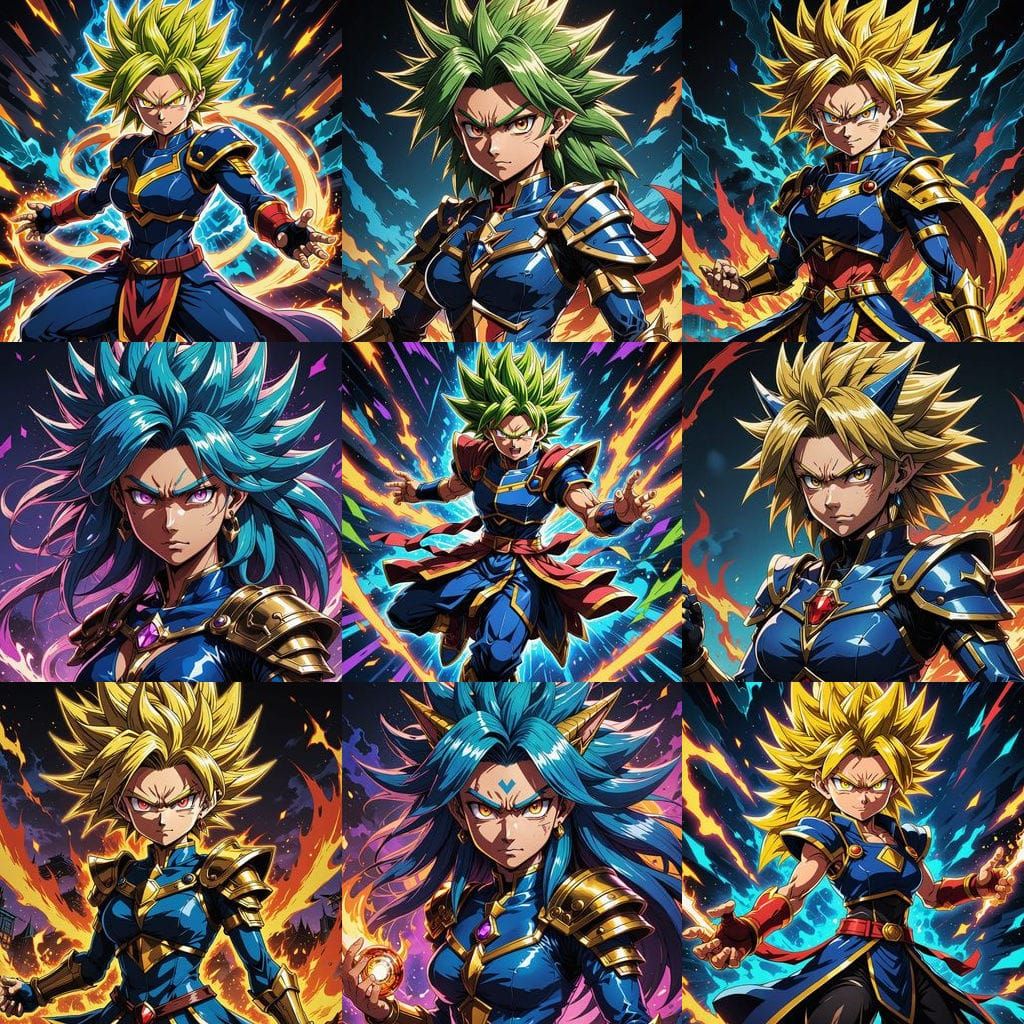 Saiyan Goblin Princess in Epic Yu-Gi-Oh Style