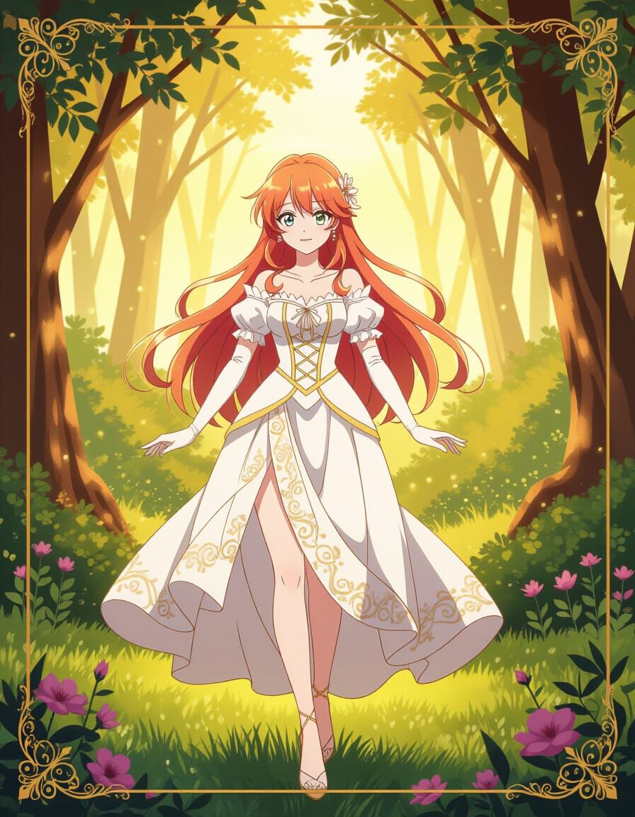 Anime Style Snow White in Fairytale Forest