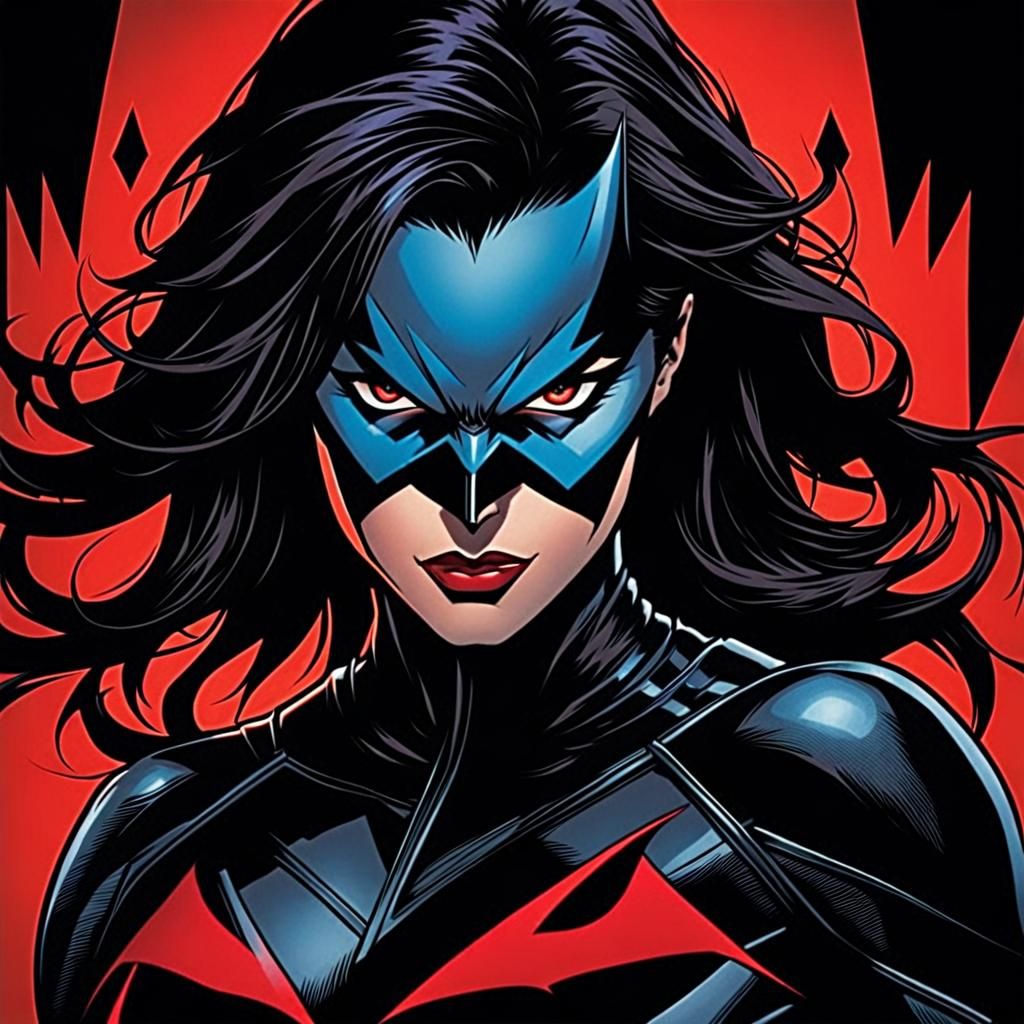 Demonic Nightwing Character with Black Eyes