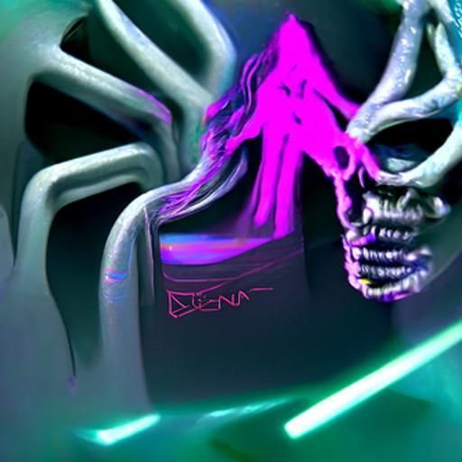 Vecna in Synthwave Neon Retro Style