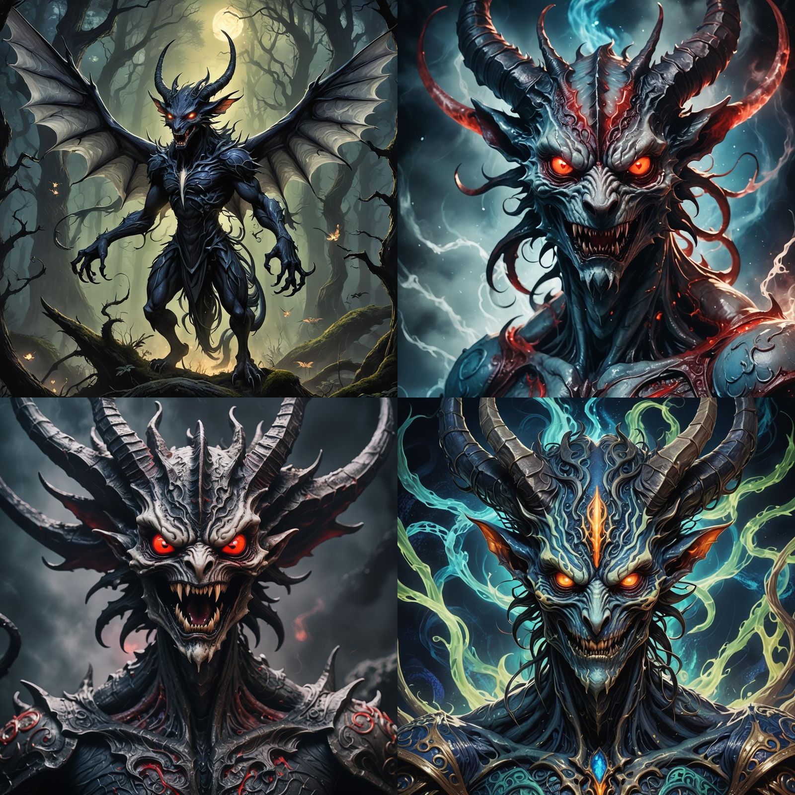 Demonic Porcelain Jersey Devil in Anime Style