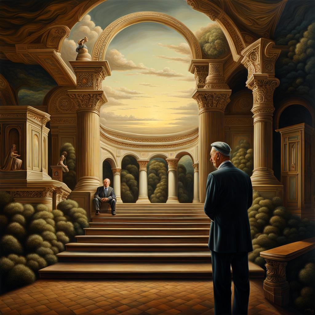Surrealist Painting: Forgiveness Debates Bitterness