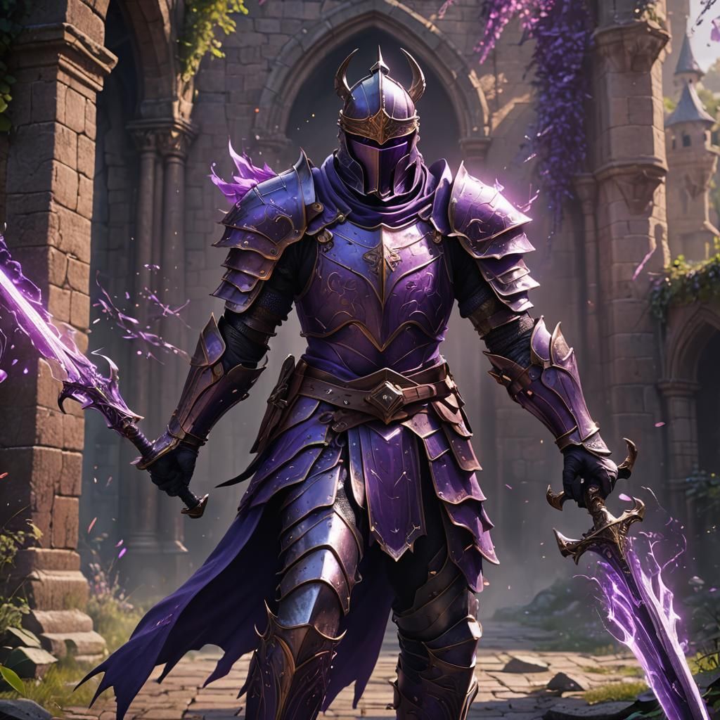 Magic Knight with Blades: Fantasy Concept Art