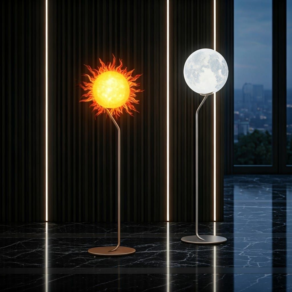 Minimalist Lamps: Sun and Moon in Modern Home