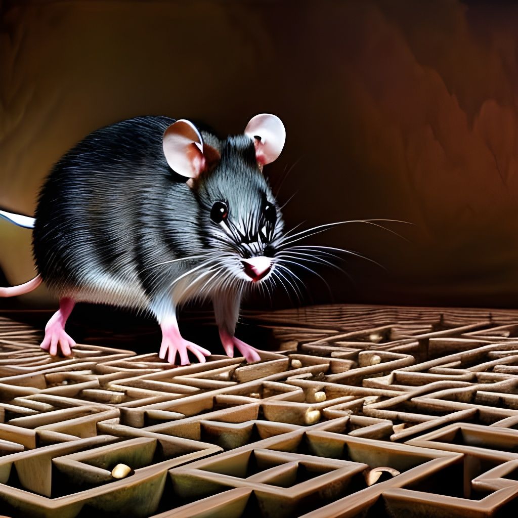 big mouse on a small maze