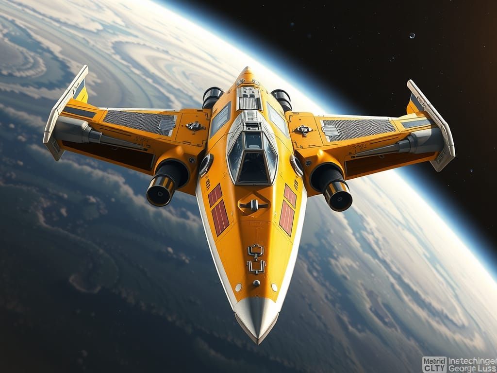 Naboo Starfighter in Flight: Majestic Digital Art