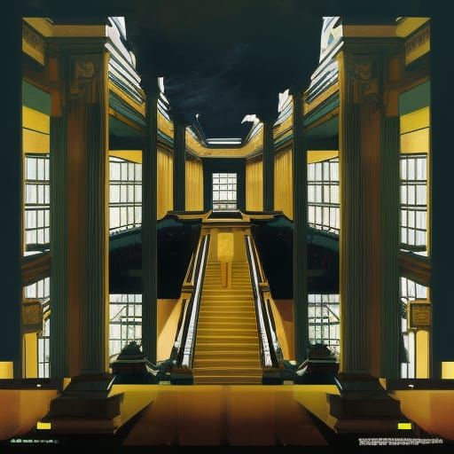 Grand Staircase Ascending: Digital Art in Film Style