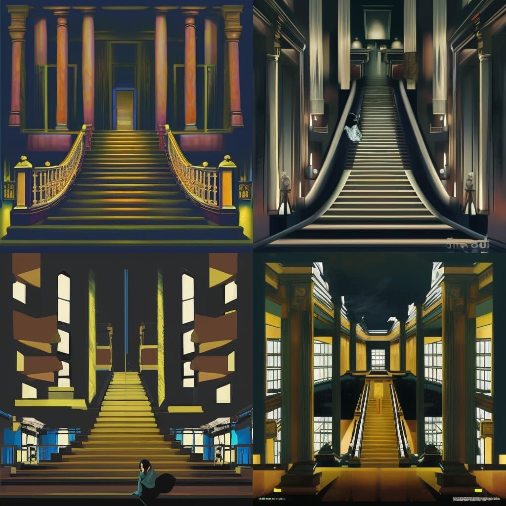 Grand Staircase to Heaven in Maximalist Style